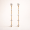Maes-Jolie | Drop Earrings | Pearl Tassel | Elegant Bridal Earrings