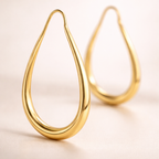 Maes-Jolie | Hoop Earrings | Elegant Water Drop | Chic Vintage Earrings