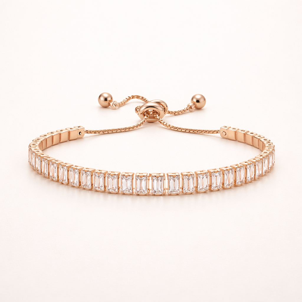 Maes-Jolie | Tennis Bracelet | Elegant Zirconia Stretch | Everyday Classic Gift