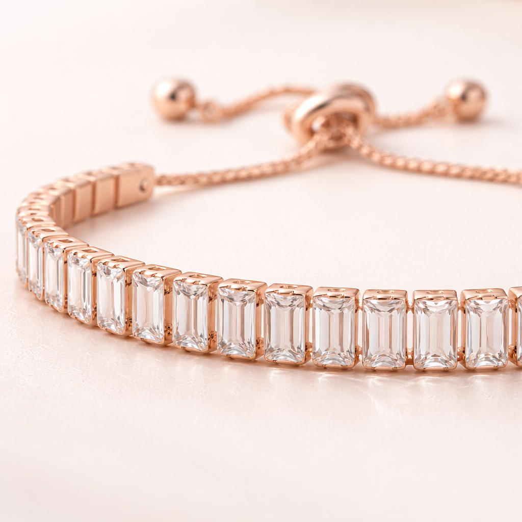 Maes-Jolie | Tennis Bracelet | Elegant Zirconia Stretch | Everyday Classic Gift