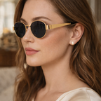 Maes-Jolie | Gold Frame Sunglasses | Elegant Minimalist Design | Luxury Women Eyewear