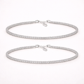 Maes‑Jolie | Anklet Set | Sparkling Simple Duo | Holiday Casual Anklets