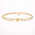 Maes‑Jolie | Anklet | Matte Butterfly Chain | Hypoallergenic Steel Anklet