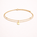 Maes‑Jolie | Anklet | Round Pendant Layered | Elegant Women’s Anklet