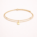 Maes‑Jolie | Anklet | Round Pendant Layered | Elegant Women’s Anklet