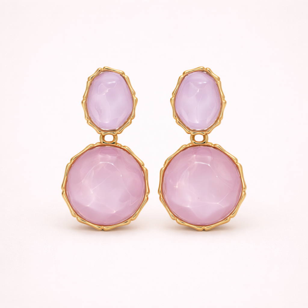 Maes-Jolie | Drop Earrings | Bohemian Geometric Oval | Vintage Elegant Earrings