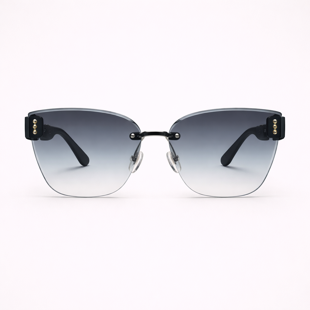 Maes-Jolie | Cat Eye Sunglasses | Rimless Minimalist Frame | Elegant Women Eyewear