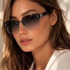 Maes-Jolie | Cat Eye Sunglasses | Rimless Minimalist Frame | Elegant Women Eyewear