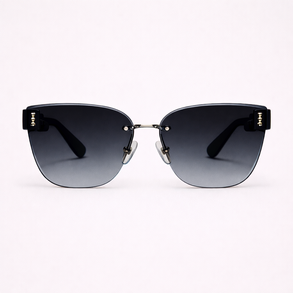 Maes-Jolie | Cat Eye Sunglasses | Rimless Minimalist Frame | Elegant Women Eyewear