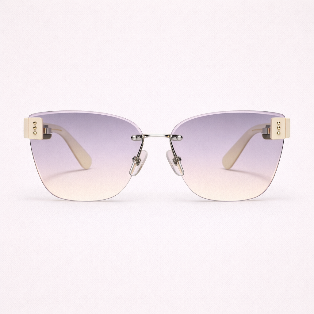 Maes-Jolie | Cat Eye Sunglasses | Rimless Minimalist Frame | Elegant Women Eyewear