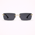 Maes-Jolie | Rimless Sunglasses | Rectangular Minimalist Frame | Lightweight Women's Eyewear