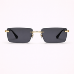 Maes-Jolie | Rimless Sunglasses | Rectangular Minimalist Frame | Lightweight Women's Eyewear