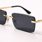 Maes-Jolie | Rimless Sunglasses | Rectangular Minimalist Frame | Lightweight Women's Eyewear