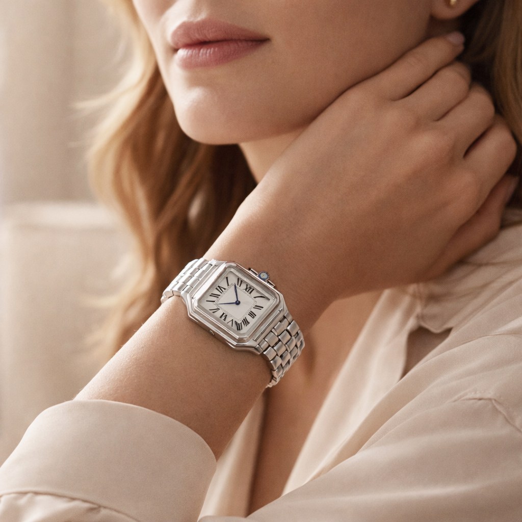 Maes-Jolie | Wrist Watch | Square Roman Dial | Elegant Quartz Timepiece