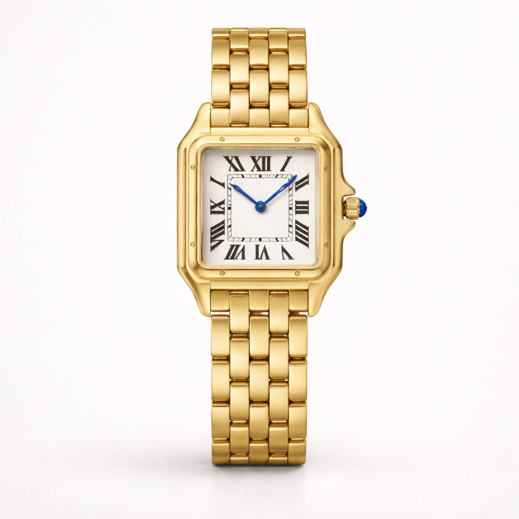 Maes-Jolie | Wrist Watch | Square Roman Dial | Elegant Quartz Timepiece