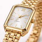 Maes‑Jolie | Wrist Watch | Square Dial Steel Band | Chic Casual Timepiece
